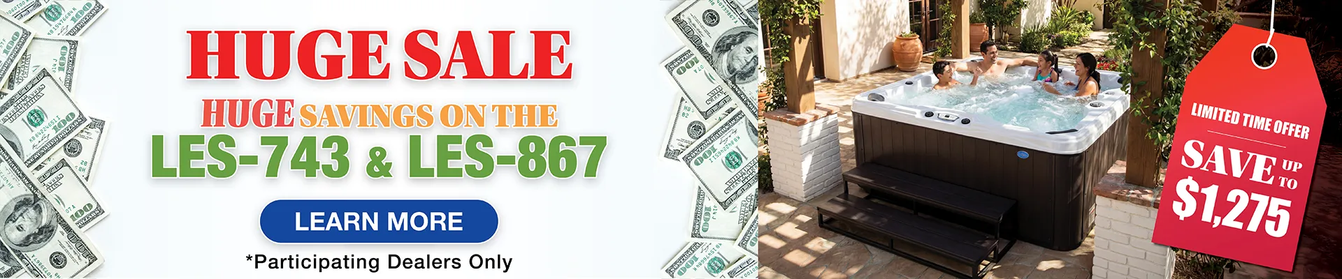 Calspas hot tub being used in a family setting - Fargo